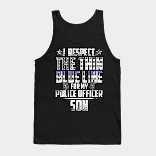 Son Police Officer Thin Blue Line Tank Top